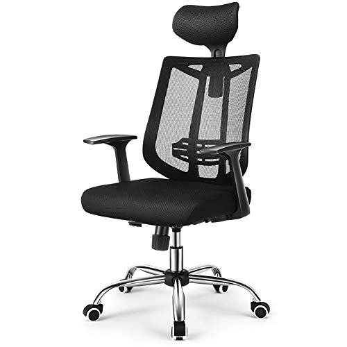 ShAzanz Bürostühle Hoch Rücken Ergonomische Schreibtischstuhl Heimstudienbürostuhl Atmungsaktives Mesh Verstellbare Kopfstütze Lounge-Sessel Lagergewicht 150kg ShAzanz Bürostühle Hoch Rücken Ergonomische Schreibtischstuhl Heimstudienbürostuhl Atmungsaktives Mesh Verstellbare Kopfstütze Lounge-Sessel Lagergewicht 150kg von ShAzanz