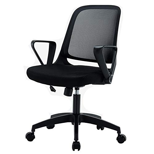 ShAzanz Bürostühle Bürostuhl Haushalt Ergonomischer Stuhl Drehbarer Handlauf Kleiner Raum gewidmet Atmungsaktives Mesh Drehstuhl Lagergewicht 200kg Mehrfarben optional(Black) von ShAzanz