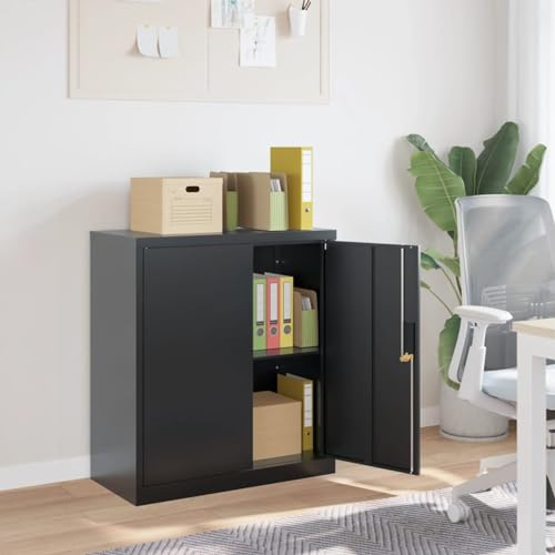 ShCuShan Aktenschrank, anthrazit, 79 x 40 x 90 cm, aus Stahl, Aktenschrank mit Schloss, strukturierte Oberfläche, für Format A4 und Brief, Studio ShCuShan Aktenschrank, anthrazit, 79 x 40 x 90 cm, aus Stahl, Aktenschrank mit Schloss, strukturierte Oberfläche, für Format A4 und Brief, Studio von ShCuShan