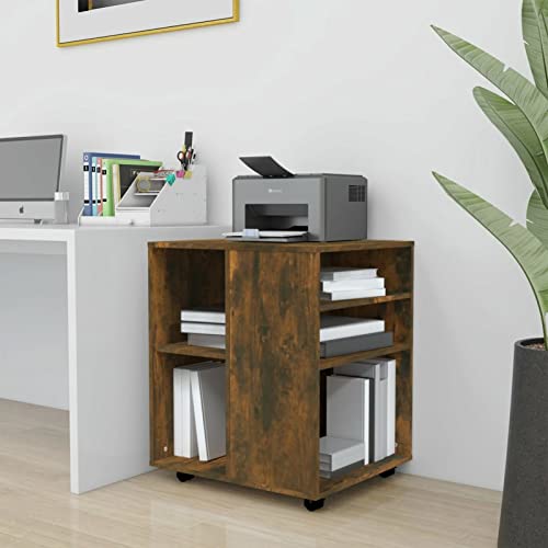 ShCuShan Aktenschrank mit Rädern, Eichenholz, 60 x 53 x 72 cm, mehrschichtiges Holz, Drucker-Wagen mit Rollen, Ständer für Drucker aus Holz, Aktenordner für Studio, Büro ShCuShan Aktenschrank mit Rädern, Eichenholz, 60 x 53 x 72 cm, mehrschichtiges Holz, Drucker-Wagen mit Rollen, Ständer für Drucker aus Holz, Aktenordner für Studio, Büro von ShCuShan