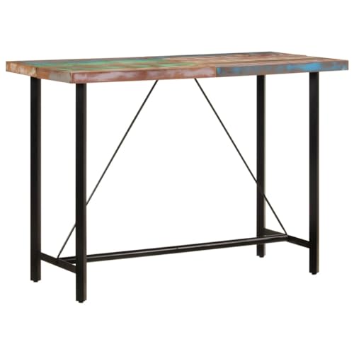 ShCuShan Bartisch 150 x 70 x 107 cm aus massivem Holz und Eisen, Bartisch, quadratisch, hoher quadratischer Tisch für Frühstück, einfache Montage, für Küche, Wohnzimmer, industrieller Stil ShCuShan Bartisch 150 x 70 x 107 cm aus massivem Holz und Eisen, Bartisch, quadratisch, hoher quadratischer Tisch für Frühstück, einfache Montage, für Küche, Wohnzimmer, industrieller Stil von ShCuShan