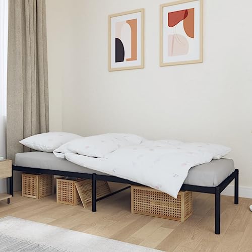 ShCuShan Bettgestell aus Metall, Schwarz, 80 x 200 cm, Gestell für Doppelbett, elegantes Kopfteil aus Metall, rustikaler und moderner Stil ShCuShan Bettgestell aus Metall, Schwarz, 80 x 200 cm, Gestell für Doppelbett, elegantes Kopfteil aus Metall, rustikaler und moderner Stil von ShCuShan