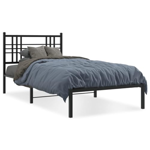ShCuShan Bettgestell mit Kopfteil aus Metall, schwarz, 90 x 200 cm, für Doppelbett, elegantes Kopfteil aus Metall, rustikaler und moderner Stil ShCuShan Bettgestell mit Kopfteil aus Metall, schwarz, 90 x 200 cm, für Doppelbett, elegantes Kopfteil aus Metall, rustikaler und moderner Stil von ShCuShan