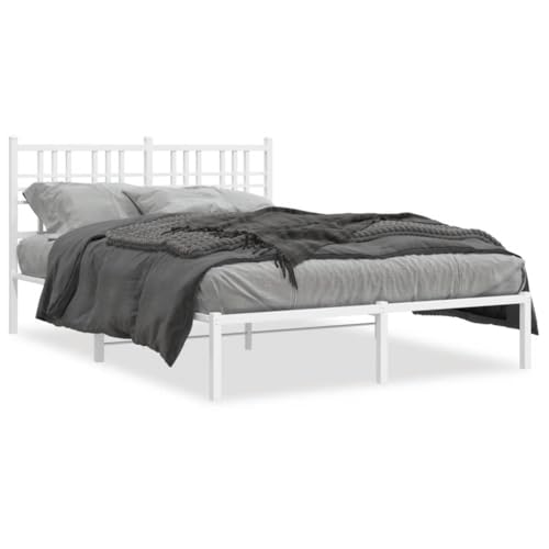 ShCuShan Bettgestell mit Kopfteil aus Metall, weiß, 120 x 190 cm, für Doppelbett, elegantes Kopfteil aus Metall, rustikaler und moderner Stil ShCuShan Bettgestell mit Kopfteil aus Metall, weiß, 120 x 190 cm, für Doppelbett, elegantes Kopfteil aus Metall, rustikaler und moderner Stil von ShCuShan