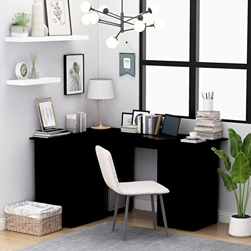 ShCuShan Eckschreibtisch, schwarz, 145 x 100 x 76 cm, Spanplatte, Schreibtisch mit Aufbewahrung, Schreibtisch, Eckschreibtisch ShCuShan Eckschreibtisch, schwarz, 145 x 100 x 76 cm, Spanplatte, Schreibtisch mit Aufbewahrung, Schreibtisch, Eckschreibtisch von ShCuShan