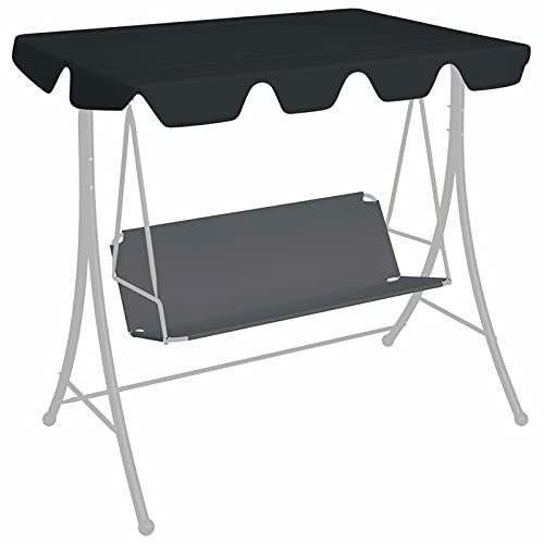 ShCuShan Ersatzdach für Hollywoodschaukel Schwarz 188/168x110/145 cm Hollywoodschaukel Dachbezug Hollywood Schaukel Garten Ersatzdach Hollywoodschaukel Dach von ShCuShan