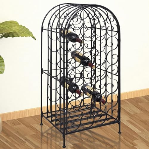 ShCuShan Flaschenregal für Weinflaschen und Gläser, Getränkehalter, Weinregal für Küche, Bar, Esszimmer, Weinregal für 35 Flaschen aus Metall ShCuShan Flaschenregal für Weinflaschen und Gläser, Getränkehalter, Weinregal für Küche, Bar, Esszimmer, Weinregal für 35 Flaschen aus Metall von ShCuShan