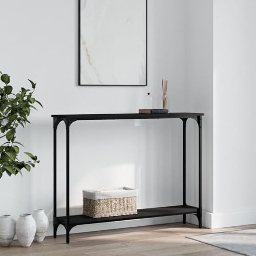 ShCuShan Konsolentisch, Schwarz, 100 x 22,5 x 75 cm, aus mehrschichtigem Holz, ausziehbar, platzsparend, multifunktional, modernes und elegantes Design, Konsole für Zuhause und Büro ShCuShan Konsolentisch, Schwarz, 100 x 22,5 x 75 cm, aus mehrschichtigem Holz, ausziehbar, platzsparend, multifunktional, modernes und elegantes Design, Konsole für Zuhause und Büro von ShCuShan