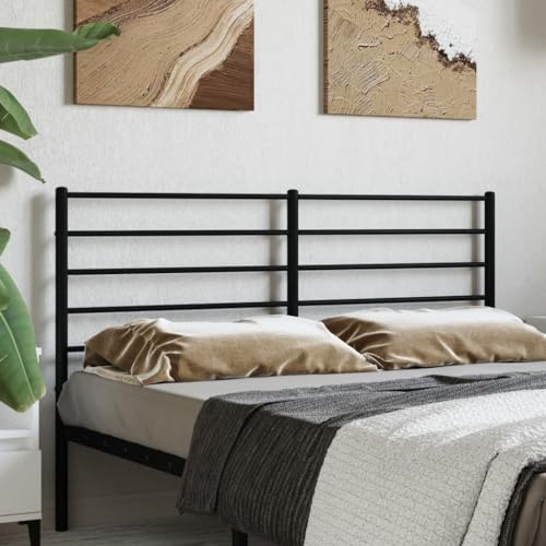 ShCuShan Kopfteil aus Metall, schwarz, 150 cm, Kopfteilbezug Massiv Bett Rückenlehne für Kopfteile Nachttisch Dekoration Decke ShCuShan Kopfteil aus Metall, schwarz, 150 cm, Kopfteilbezug Massiv Bett Rückenlehne für Kopfteile Nachttisch Dekoration Decke von ShCuShan
