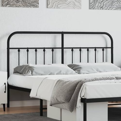 ShCuShan Kopfteil aus Metall, schwarz, 180 cm, Kopfteilbezug aus Massivholz, für Kopfteile, Nachttisch, Dekoration von ShCuShan