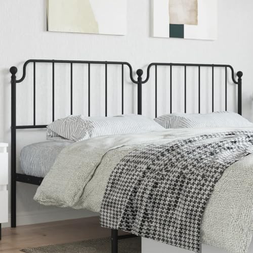 ShCuShan Kopfteil aus Metall, schwarz, 200 cm, Kopfteilbezug Massiv Bett Rückenlehne Für Kopfteile Nachttisch Dekoration Decke ShCuShan Kopfteil aus Metall, schwarz, 200 cm, Kopfteilbezug Massiv Bett Rückenlehne Für Kopfteile Nachttisch Dekoration Decke von ShCuShan