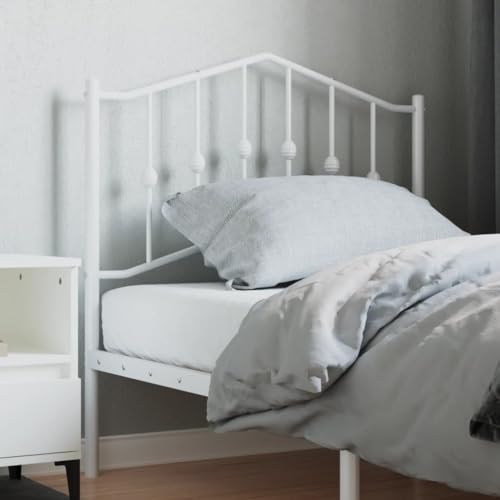 ShCuShan Kopfteil aus Metall, weiß, 90 cm, Kopfteilbezug aus Massivholz, für Kopfteile, Nachttisch, Dekoration von ShCuShan