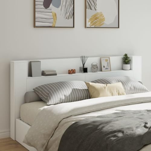 ShCuShan Kopfteil mit Aufbewahrungsbox, LED, weiß, 220 x 16,5 x 103,5 cm, Kopfteil, Kopfteil und Nachttisch, Kopfteil mit Stauraum, Kopfteil für Doppelbett ShCuShan Kopfteil mit Aufbewahrungsbox, LED, weiß, 220 x 16,5 x 103,5 cm, Kopfteil, Kopfteil und Nachttisch, Kopfteil mit Stauraum, Kopfteil für Doppelbett von ShCuShan