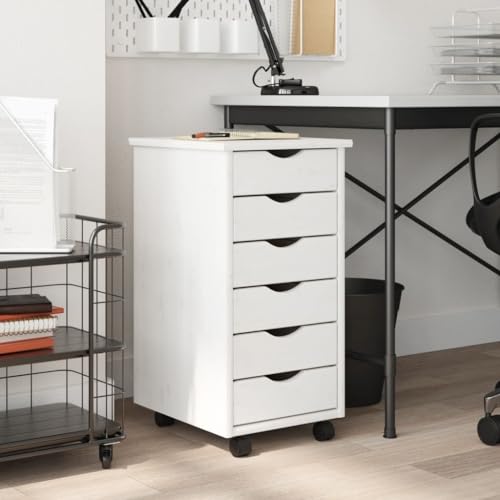 ShCuShan MOSS Drehbarer Schrank mit Schubladen, weiß, Massivholz, Kiefer, Büroschrank mit Schloss und strukturierter Oberfläche, für Format A4 und Brief, Studio ShCuShan MOSS Drehbarer Schrank mit Schubladen, weiß, Massivholz, Kiefer, Büroschrank mit Schloss und strukturierter Oberfläche, für Format A4 und Brief, Studio von ShCuShan