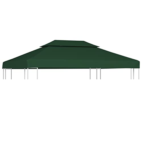 ShCuShan Pavillon-Dachplane Ersatzdach 310 g/m² Grün 3x4 m Pavillon Wasserdicht von ShCuShan