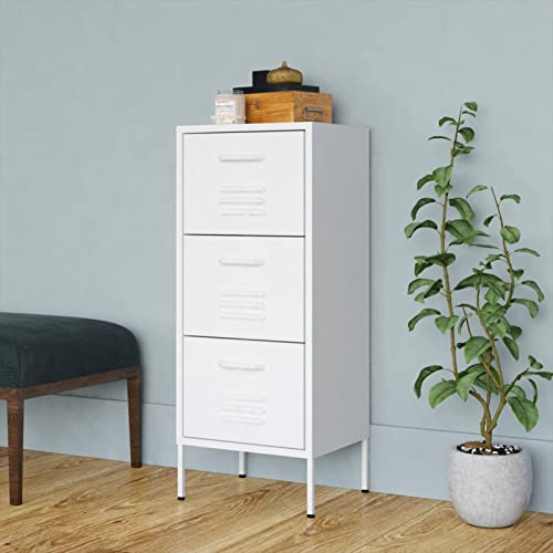 ShCuShan Weißer Schrank 42,5 x 35 x 101,5 cm aus Stahl, Büroschrank mit Schloss strukturierte Oberfläche, für Format A4 und Brief, Studio ShCuShan Weißer Schrank 42,5 x 35 x 101,5 cm aus Stahl, Büroschrank mit Schloss strukturierte Oberfläche, für Format A4 und Brief, Studio von ShCuShan