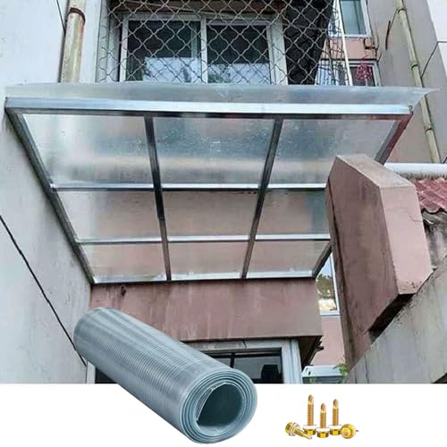 Polycarbonat Platte Transparente Dachplatten Glasfaserplatte Gewächshausplatte Regenfest Isolierung Stoßsicheren Stegplatten Ersatzplatten für Balkon Carport,Leicht zu Schneiden (1m x 10m) von ShEyle