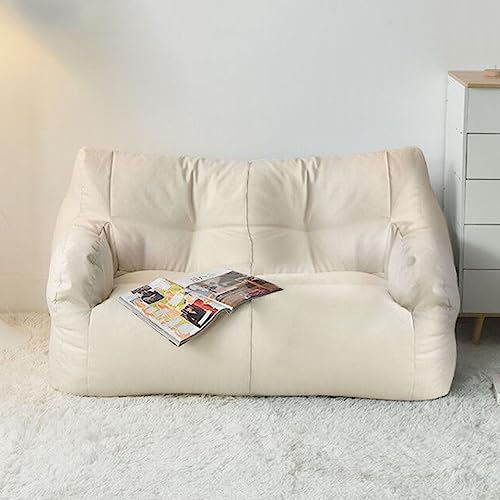 ShEyle Giant Sitzsackbezug, ohne Füllung Lazy Sitzsack Stuhlbezug Bean Bag Chair Cover Lazy Sofa Bean Bag Soft Toy für Outdoor & Indoor Gaming Entspannen 120x60cm,Weiß von ShEyle