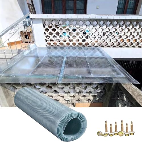 ShEyle Platte aus Polycarbonat Transparent UV Resistent Gewächshausplatten Universal Stegplatten Dachplatten für Garten Carport Frühbeet Ersatzplatten,Leicht zu Schneiden,Anpassbar (1,5m x 1m) von ShEyle