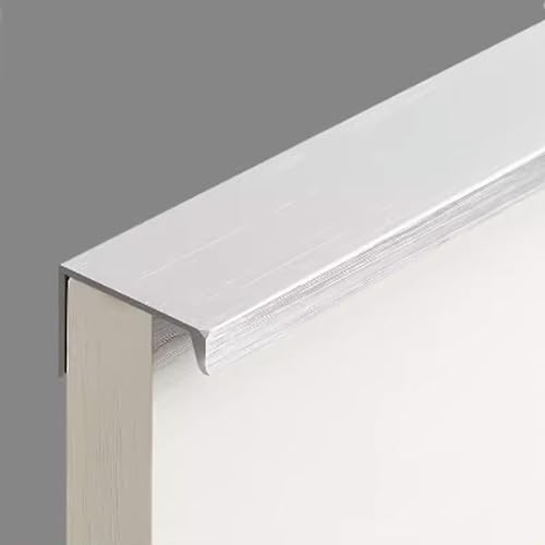 Versteckte Schrankgriffe,Griffe Küchenschrank,Aluminiumlegierung Schubladengriff,Türgriffe Unsichtbare Möbelgriffe,für Küchenschränke Schublade,Mit Schrauben,Anpassbar (1200mm(47.24in),Silver) von ShEyle