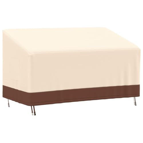 Abdeckung für 3-Sitzer-Bank Beige 159x84x56/81 cm 600D Oxford, ShGaxin Schutzhülle, Abdeckung Für Gartenmöbel, Gartenbank Abdeckung, Abdeckplane Balkonmöbel, Abdeckung Lounge359665 von ShGaxin