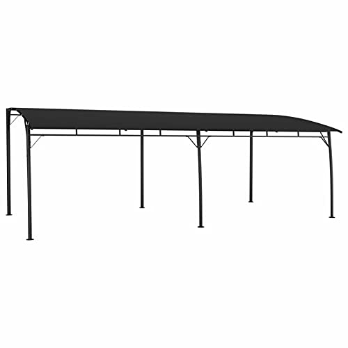 Pergola 6x3x2,55 m Anthrazit, ShGaxin Garten-Sonnenschutz, Pavillon Mit Festem Dach, Gartenpavillon, Gazebo Shade, Partyzelt, Pergola Sonnenschutz Überdachung, Carport von ShGaxin