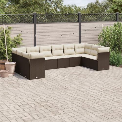 ShGaxin 10-TLG. Garten-Sofagarnitur mit Kissen Braun Poly Rattan, Lounge Gartenmöbel Set, Möbelsets, Balkon Möbel, Gartenlounge, Gartensofa - 3250042 ShGaxin 10-TLG. Garten-Sofagarnitur mit Kissen Braun Poly Rattan, Lounge Gartenmöbel Set, Möbelsets, Balkon Möbel, Gartenlounge, Gartensofa - 3250042 von ShGaxin