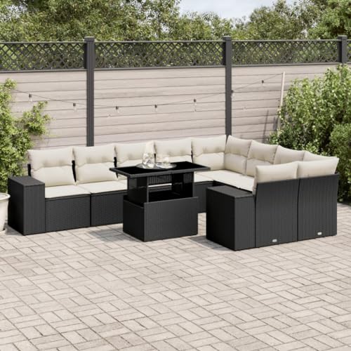 ShGaxin 10-TLG. Garten-Sofagarnitur mit Kissen Schwarz Poly Rattan, Balkonmöbel Set, Gartenmöbel Set, Gartenlounge Set, Terassenmöbel, Loungemöbel Terrasse - 3269386 ShGaxin 10-TLG. Garten-Sofagarnitur mit Kissen Schwarz Poly Rattan, Balkonmöbel Set, Gartenmöbel Set, Gartenlounge Set, Terassenmöbel, Loungemöbel Terrasse - 3269386 von ShGaxin
