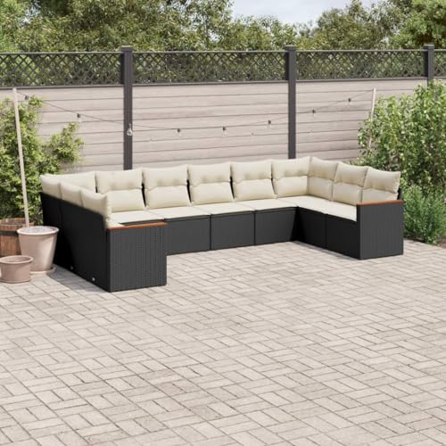 ShGaxin 10-TLG. Garten-Sofagarnitur mit Kissen Schwarz Poly Rattan, Lounge Gartenmöbel Set, Möbelsets, Balkon Möbel, Gartenlounge, Gartensofa - 3258724 ShGaxin 10-TLG. Garten-Sofagarnitur mit Kissen Schwarz Poly Rattan, Lounge Gartenmöbel Set, Möbelsets, Balkon Möbel, Gartenlounge, Gartensofa - 3258724 von ShGaxin