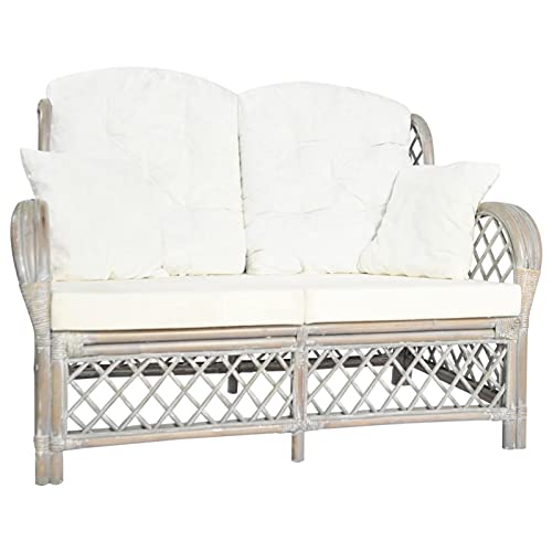 ShGaxin 2-Sitzer-Sofa, Gartenmöbel, Balkon Möbel, Grau Rattan von ShGaxin