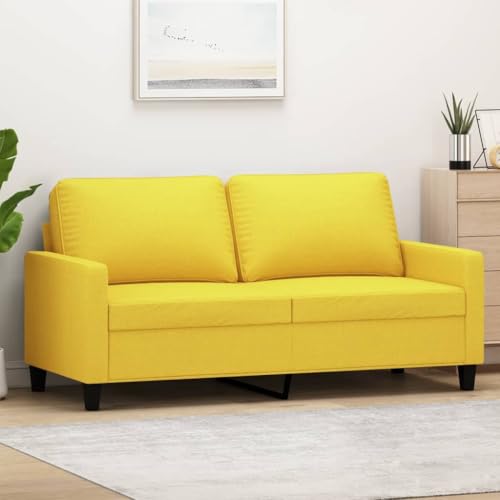 ShGaxin 2-Sitzer-Sofa Hellgelb 140 cm Stoff, Sofas & Couches, Sofa Wohnzimmer, Sofa Für Jugendzimmer, Relaxsofa, Sofa Für Schlafzimmer, Polstersofa - 359168 von ShGaxin