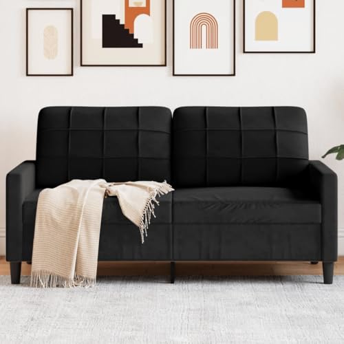 ShGaxin 2-Sitzer-Sofa Schwarz 140 cm Samt, Loungesofa, Sofas & Couches, Relaxsofa, Couch für Wohnzimmer - 4007629 von ShGaxin