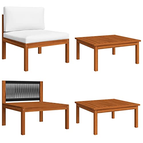 ShGaxin 2-TLG. Garten-Lounge-Set mit Auflagen Massivholz Akazie, Lounge Gartenmöbel Set, Terassenmöbel Wetterfest, Loungemöbel Terrasse, Gartenlounge, Garten Loungemöbel Set, 312427 von ShGaxin