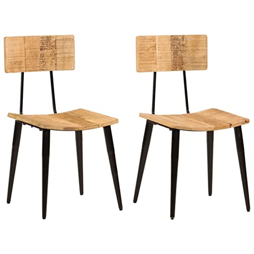 ShGaxin 2er Set Moderne Esszimmerstühle aus massivem Mangoholz, 44 x 40 x 80 cm von ShGaxin