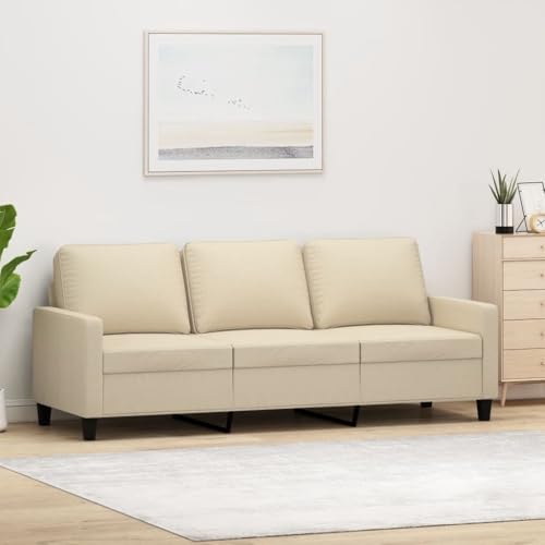 ShGaxin 3-Sitzer-Sofa Creme 180 cm Stoff, Sofas & Couches, Sofa Wohnzimmer, Sofa Für Jugendzimmer, Relaxsofa, Sofa Für Schlafzimmer, Polstersofa - 359173 von ShGaxin