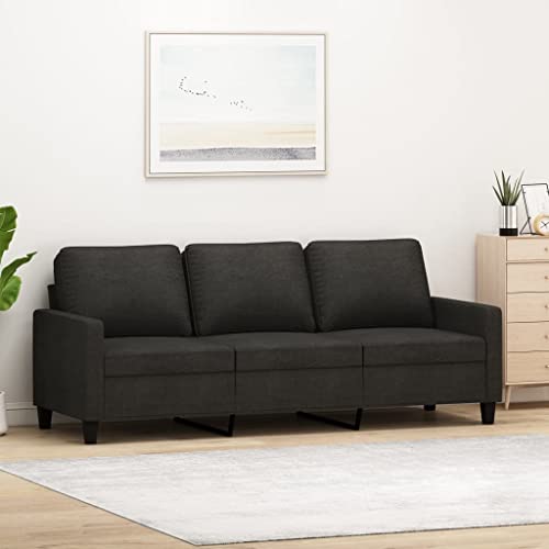 ShGaxin 3-Sitzer-Sofa Schwarz 180 cm Stoff, Sofas & Couches, Sofa Wohnzimmer, Sofa Für Jugendzimmer, Relaxsofa, Sofa Für Schlafzimmer, Polstersofa - 359175 von ShGaxin