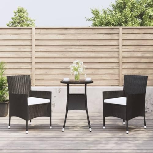 ShGaxin 3-TLG. Garten-Bistro-Set mit Kissen Schwarz Poly Rattan Bierzeltgarnitur, Gartenbar, Biertisch Bierbänke, Essgruppe, Gartenmöbel Set, Balkonmöbel, 3187414 ShGaxin 3-TLG. Garten-Bistro-Set mit Kissen Schwarz Poly Rattan Bierzeltgarnitur, Gartenbar, Biertisch Bierbänke, Essgruppe, Gartenmöbel Set, Balkonmöbel, 3187414 von ShGaxin