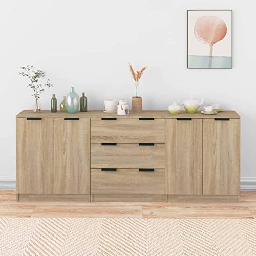 ShGaxin 3-TLG. Sideboard Sonoma Eiche-Optik Holzwerkstoff, Kommode Schlafzimmer, Kommoden & Sideboards, Wohnzimmerschrank, Flur Kommode, Zimmer Möbel - 3115782 ShGaxin 3-TLG. Sideboard Sonoma Eiche-Optik Holzwerkstoff, Kommode Schlafzimmer, Kommoden & Sideboards, Wohnzimmerschrank, Flur Kommode, Zimmer Möbel - 3115782 von ShGaxin