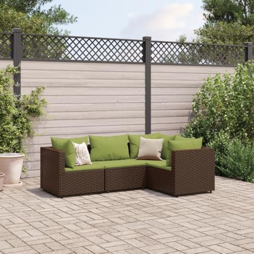 ShGaxin 4-TLG. Garten-Lounge-Set mit Kissen Braun Poly Rattan, Lounge Gartenmöbel Set, Terassenmöbel Wetterfest, Loungemöbel Terrasse, Gartenlounge, Garten Loungemöbel Se - 3308078 ShGaxin 4-TLG. Garten-Lounge-Set mit Kissen Braun Poly Rattan, Lounge Gartenmöbel Set, Terassenmöbel Wetterfest, Loungemöbel Terrasse, Gartenlounge, Garten Loungemöbel Se - 3308078 von ShGaxin