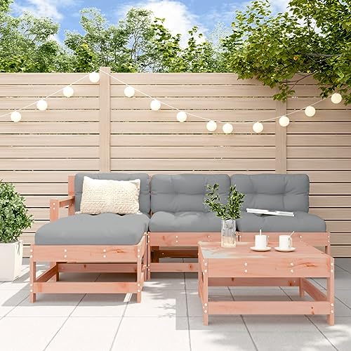 ShGaxin 5-TLG. Garten-Lounge-Set mit Kissen Massivholz Douglasie, Lounge Gartenmöbel Set, Terassenmöbel Wetterfest, Loungemöbel Terrasse, Gartenlounge, Garten Loungemöbel Set, 3186065 von ShGaxin