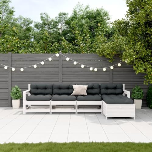 ShGaxin 5-TLG. Garten-Lounge-Set mit Kissen Weiß Massivholz Kiefer, Lounge Gartenmöbel Set, Terassenmöbel Wetterfest, Loungemöbel Terrasse, Gartenlounge, Garten Loungemöbel Set - 3250857 ShGaxin 5-TLG. Garten-Lounge-Set mit Kissen Weiß Massivholz Kiefer, Lounge Gartenmöbel Set, Terassenmöbel Wetterfest, Loungemöbel Terrasse, Gartenlounge, Garten Loungemöbel Set - 3250857 von ShGaxin