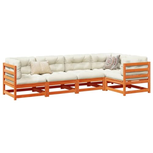 ShGaxin 5-TLG. Garten-Sofagarnitur Wachsbraun Massivholz Kiefer, Balkonmöbel Set, Gartenmöbel Set, Gartenlounge Set, Terassenmöbel, Loungemöbel Terrasse - 3299431 ShGaxin 5-TLG. Garten-Sofagarnitur Wachsbraun Massivholz Kiefer, Balkonmöbel Set, Gartenmöbel Set, Gartenlounge Set, Terassenmöbel, Loungemöbel Terrasse - 3299431 von ShGaxin
