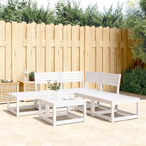 ShGaxin 5-TLG. Garten-Sofagarnitur Weiß Massivholz Kiefer, Balkonmöbel Set, Gartenmöbel Set, Gartenlounge Set, Terassenmöbel, Loungemöbel Terrasse - 3216956 ShGaxin 5-TLG. Garten-Sofagarnitur Weiß Massivholz Kiefer, Balkonmöbel Set, Gartenmöbel Set, Gartenlounge Set, Terassenmöbel, Loungemöbel Terrasse - 3216956 von ShGaxin