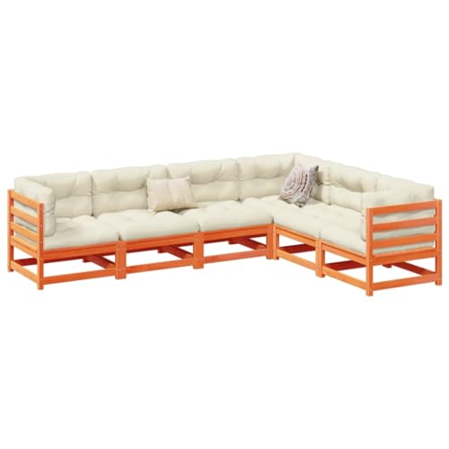 ShGaxin 6-TLG. Garten-Sofagarnitur Wachsbraun Massivholz Kiefer, Balkonmöbel Set, Gartenmöbel Set, Gartenlounge Set, Terassenmöbel, Loungemöbel Terrasse - 3299453 ShGaxin 6-TLG. Garten-Sofagarnitur Wachsbraun Massivholz Kiefer, Balkonmöbel Set, Gartenmöbel Set, Gartenlounge Set, Terassenmöbel, Loungemöbel Terrasse - 3299453 von ShGaxin