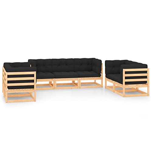 ShGaxin 7-TLG. Garten-Lounge-Set mit Kissen Kiefer Massivholz, Lounge Gartenmöbel Set, Terassenmöbel Wetterfest, Loungemöbel Terrasse, Gartenlounge, Garten Loungemöbel Set, 3083767 ShGaxin 7-TLG. Garten-Lounge-Set mit Kissen Kiefer Massivholz, Lounge Gartenmöbel Set, Terassenmöbel Wetterfest, Loungemöbel Terrasse, Gartenlounge, Garten Loungemöbel Set, 3083767 von ShGaxin