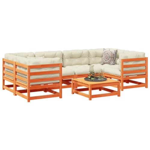 ShGaxin 7-TLG. Garten-Sofagarnitur Wachsbraun Massivholz Kiefer, Balkonmöbel Set, Gartenmöbel Set, Gartenlounge Set, Terassenmöbel, Loungemöbel Terrasse - 3299309 ShGaxin 7-TLG. Garten-Sofagarnitur Wachsbraun Massivholz Kiefer, Balkonmöbel Set, Gartenmöbel Set, Gartenlounge Set, Terassenmöbel, Loungemöbel Terrasse - 3299309 von ShGaxin