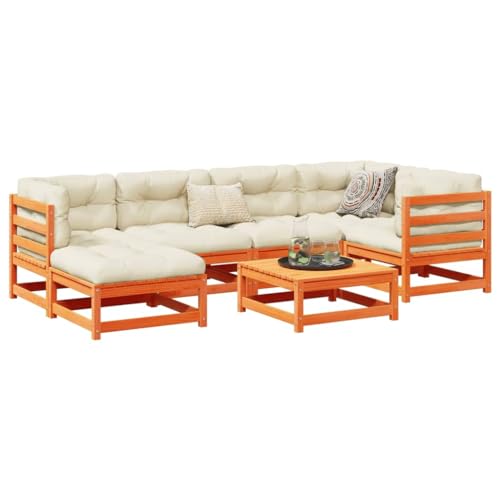 ShGaxin 7-TLG. Garten-Sofagarnitur Wachsbraun Massivholz Kiefer, Balkonmöbel Set, Gartenmöbel Set, Gartenlounge Set, Terassenmöbel, Loungemöbel Terrasse - 3299531 ShGaxin 7-TLG. Garten-Sofagarnitur Wachsbraun Massivholz Kiefer, Balkonmöbel Set, Gartenmöbel Set, Gartenlounge Set, Terassenmöbel, Loungemöbel Terrasse - 3299531 von ShGaxin