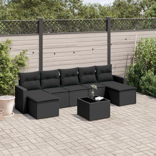ShGaxin 8-TLG. Garten-Sofagarnitur mit Kissen Schwarz Poly Rattan, Lounge Gartenmöbel Set, Möbelsets, Balkon Möbel, Gartenlounge, Gartensofa - 3251682 ShGaxin 8-TLG. Garten-Sofagarnitur mit Kissen Schwarz Poly Rattan, Lounge Gartenmöbel Set, Möbelsets, Balkon Möbel, Gartenlounge, Gartensofa - 3251682 von ShGaxin