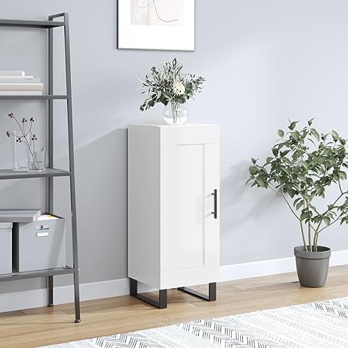 ShGaxin Anrichte weiß glänzend 34,5 x 34 x 90 cm aus mehrschichtigem Holz, Möbel, Schränke und Ablagefächer, Buffet und Sideboard-830470 von ShGaxin