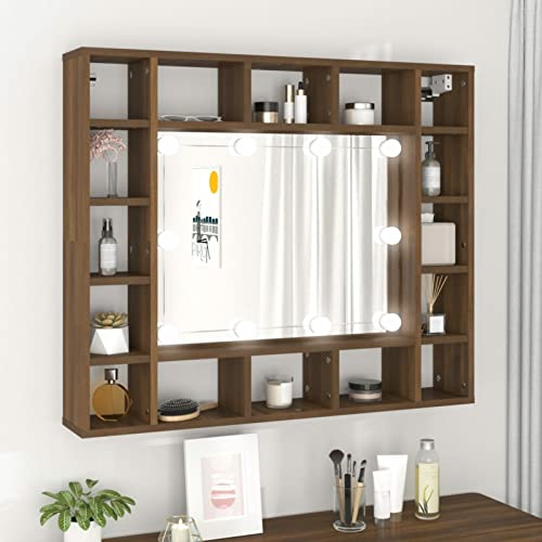 ShGaxin Badezimmerspiegel mit LED-Beleuchtung, 91 x 15 x 76,5 cm, Badezimmermöbel, platzsparend, Badezimmermöbel-820450 von ShGaxin